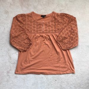 NWT J Crew eyelet cotton shirt